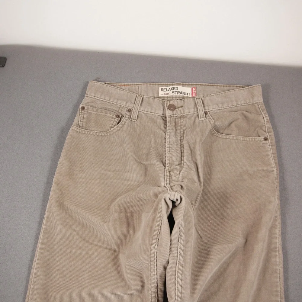 Vintage Y2K Levi's 559 Relaxed Straight Corduroy Men Pants 32x30 Baggy Tan